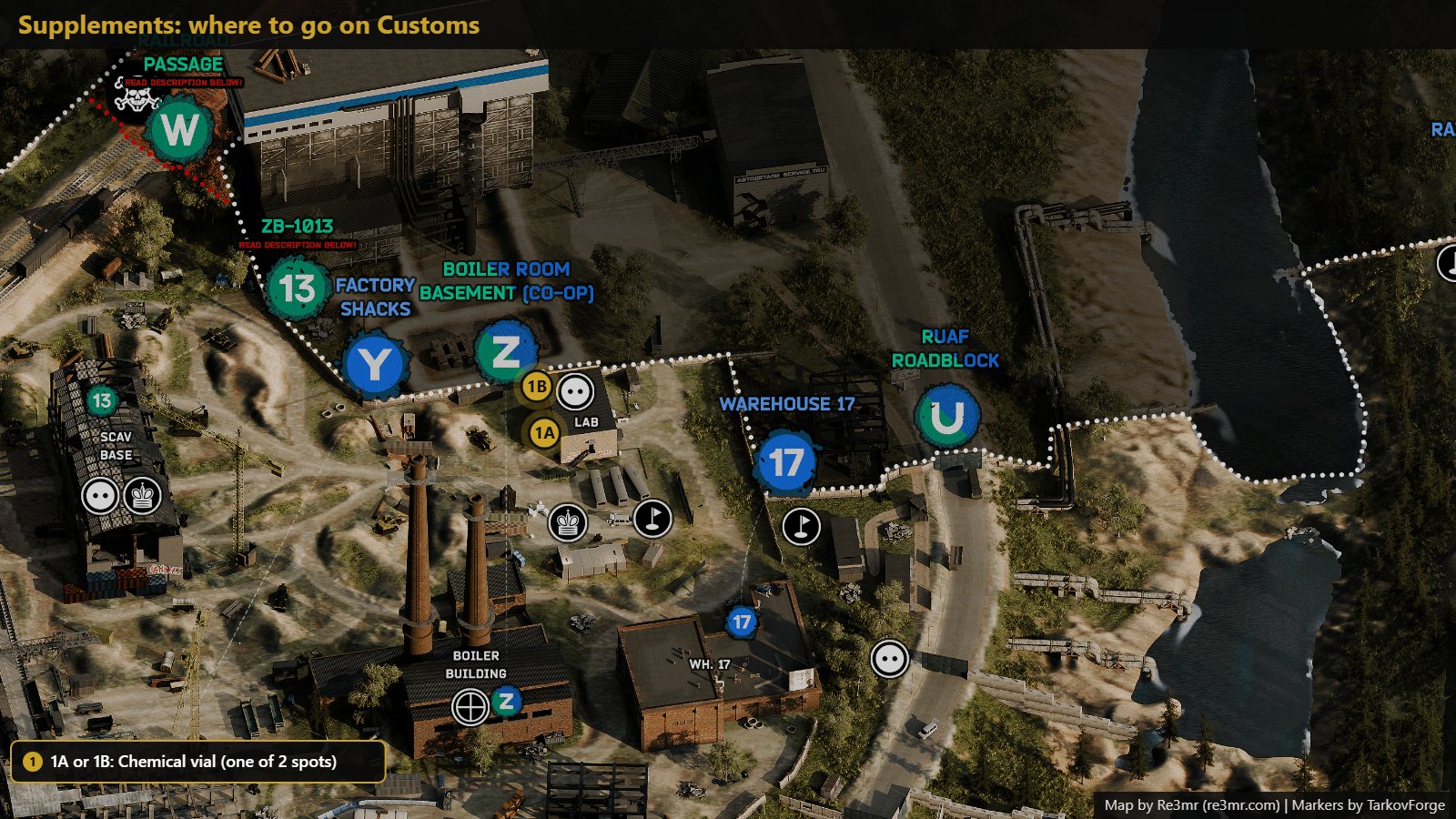 Location on Customs: Chemical vial (one of 2 spots). Map by Re3mr.