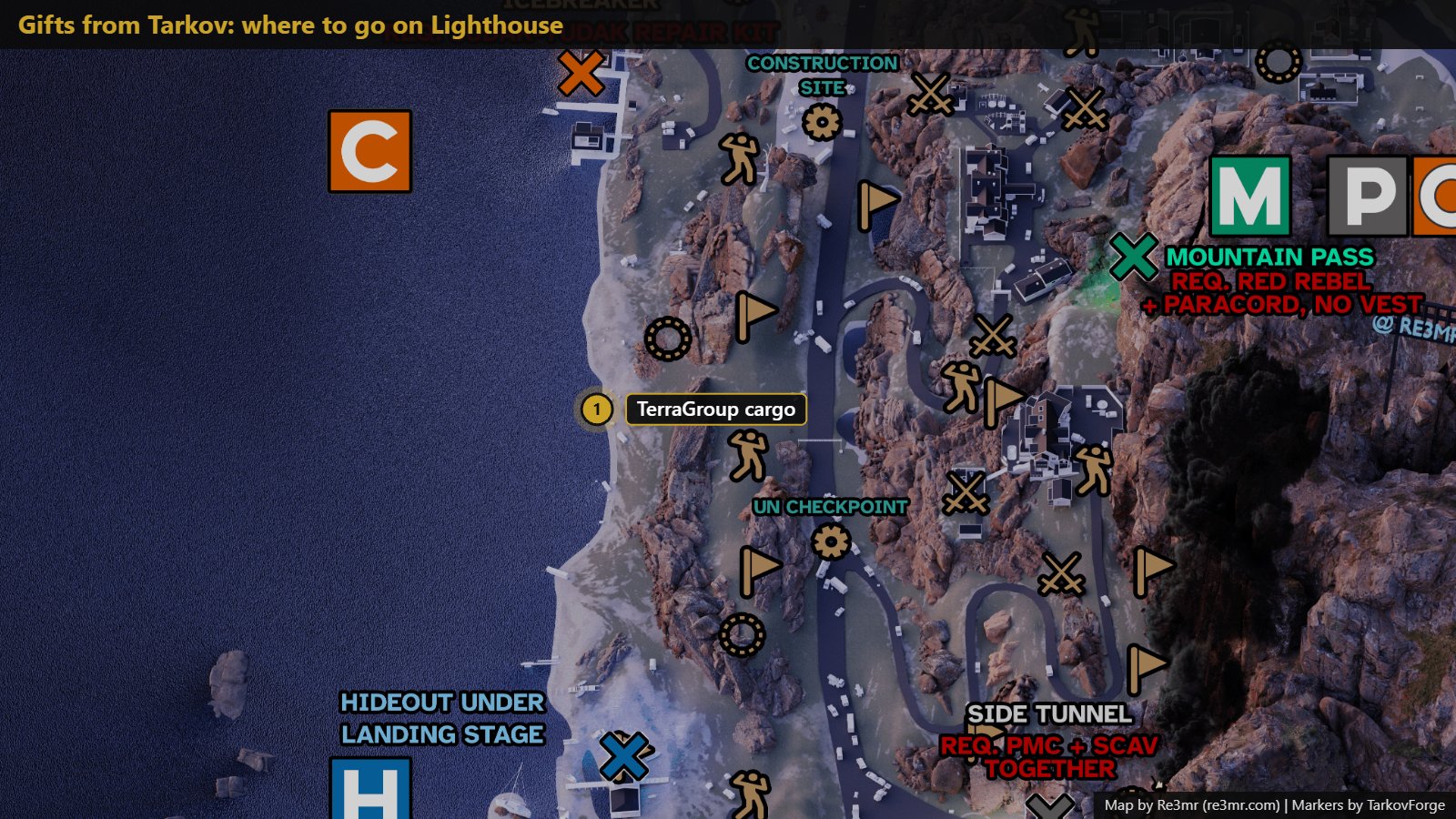 Location on Lighthouse: TerraGroup cargo. Map by Re3mr.