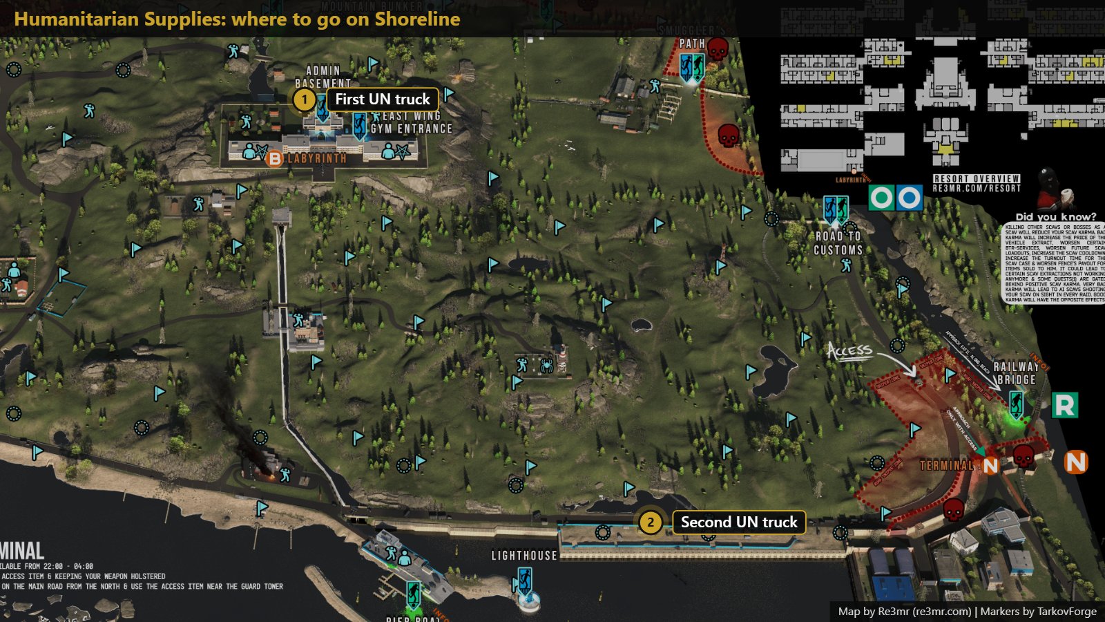 All 2 locations on Shoreline: First UN truck; Second UN truck. Map by Re3mr.